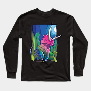 Prehistoric Dawn Triceratops T-Shirt Long Sleeve T-Shirt